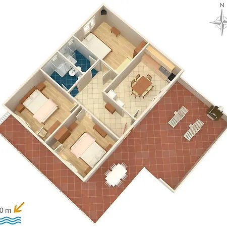 Apartments With Parking Space Novi Vinodolski - 2417 * Novi Vinodolski